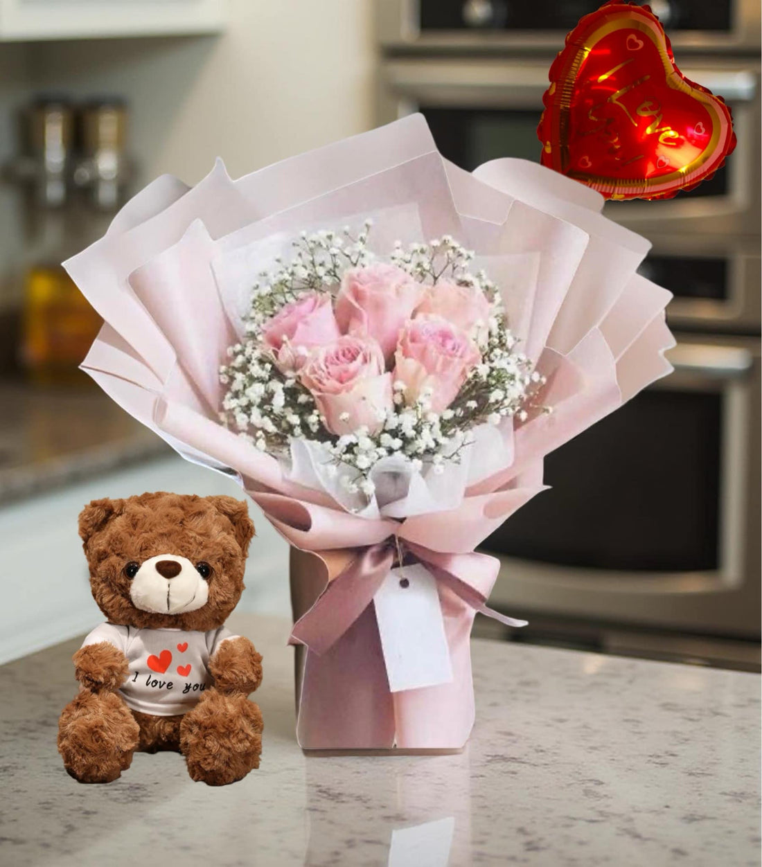 F-R10 ( 5 Pink Roses )