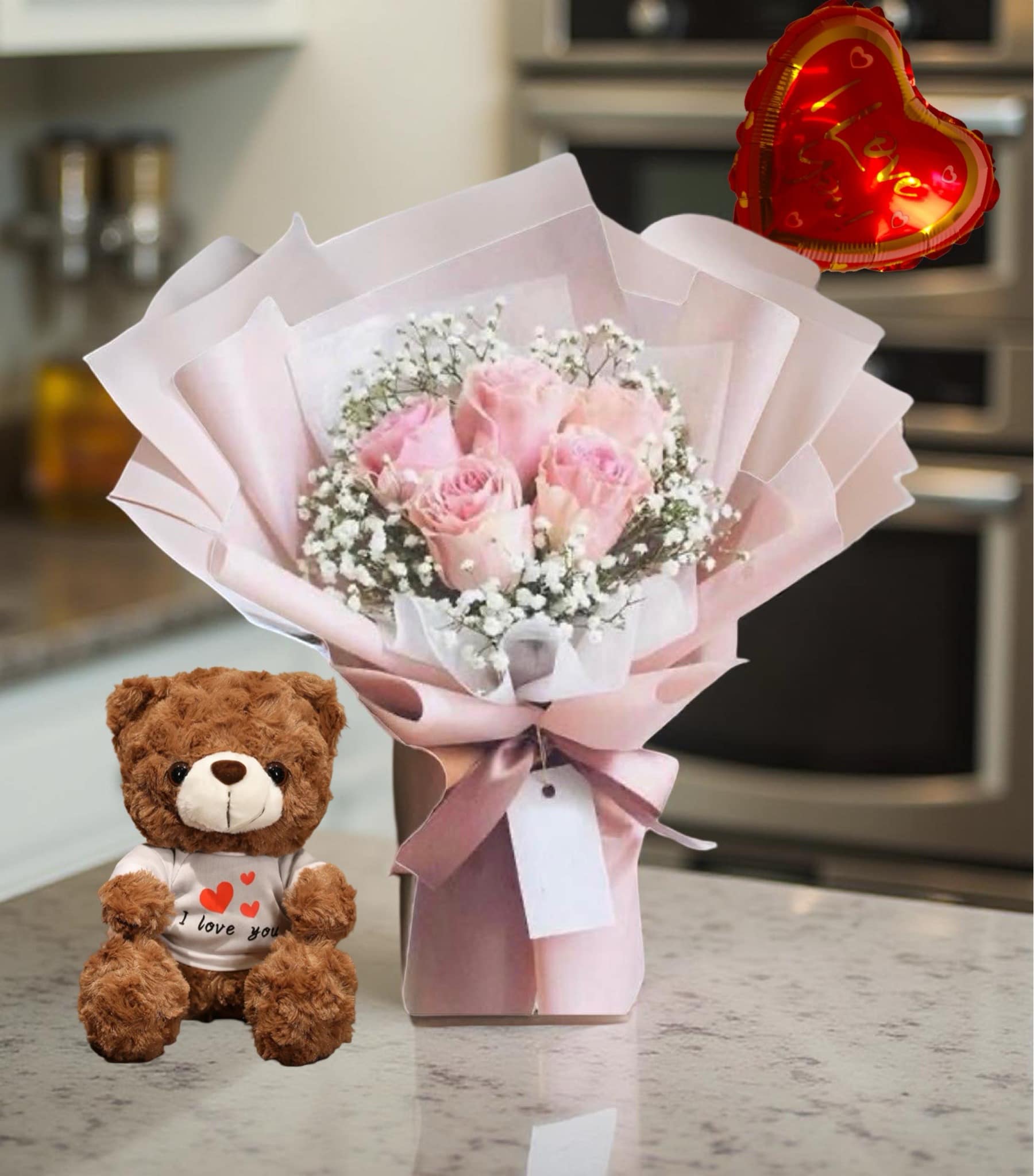 F-R10 ( 5 Pink Roses )