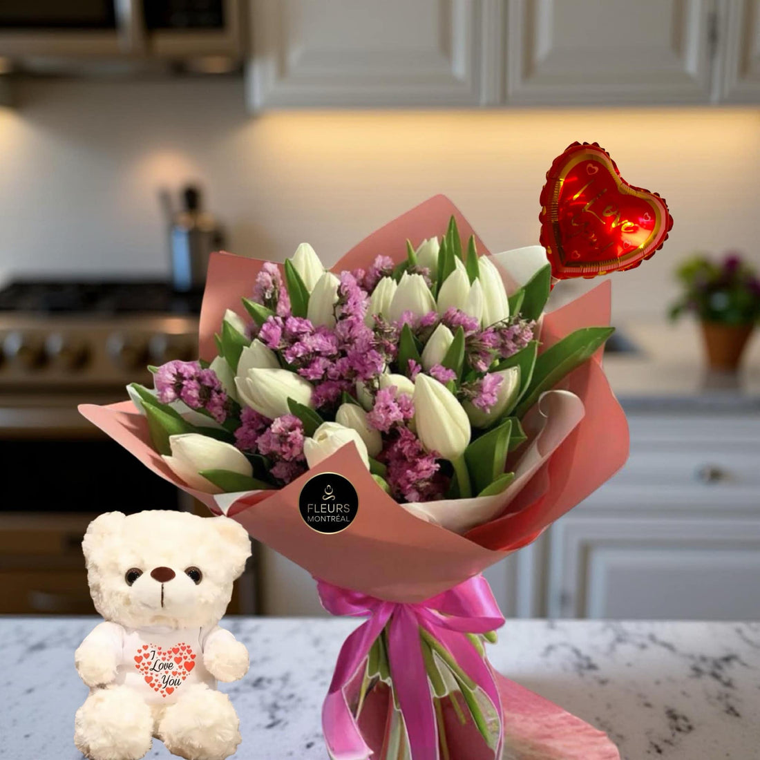 F-T18 (20 white Tulips )