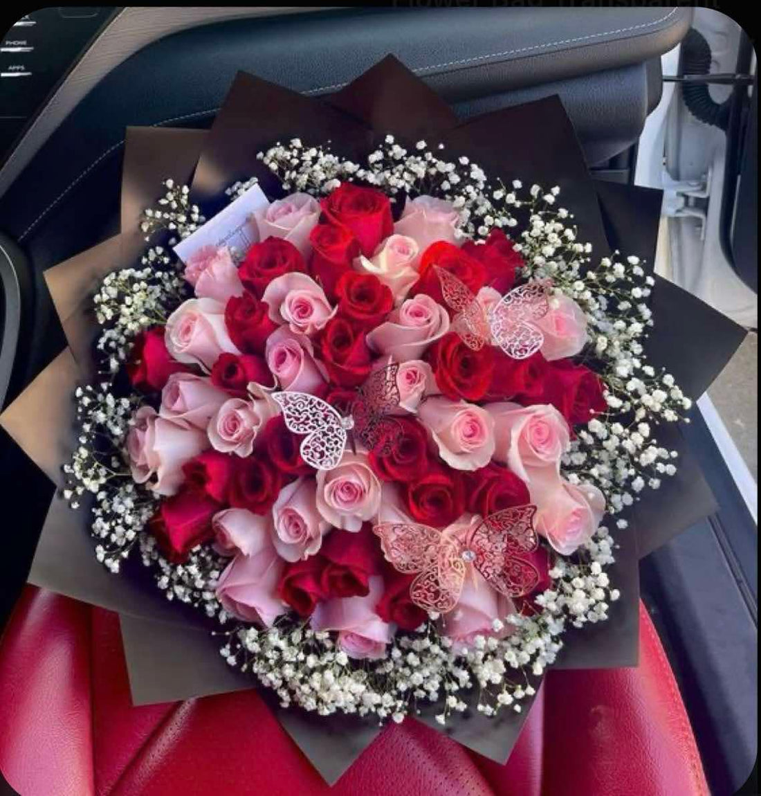 F-R114 ( 50 RED&PINK ROSES )