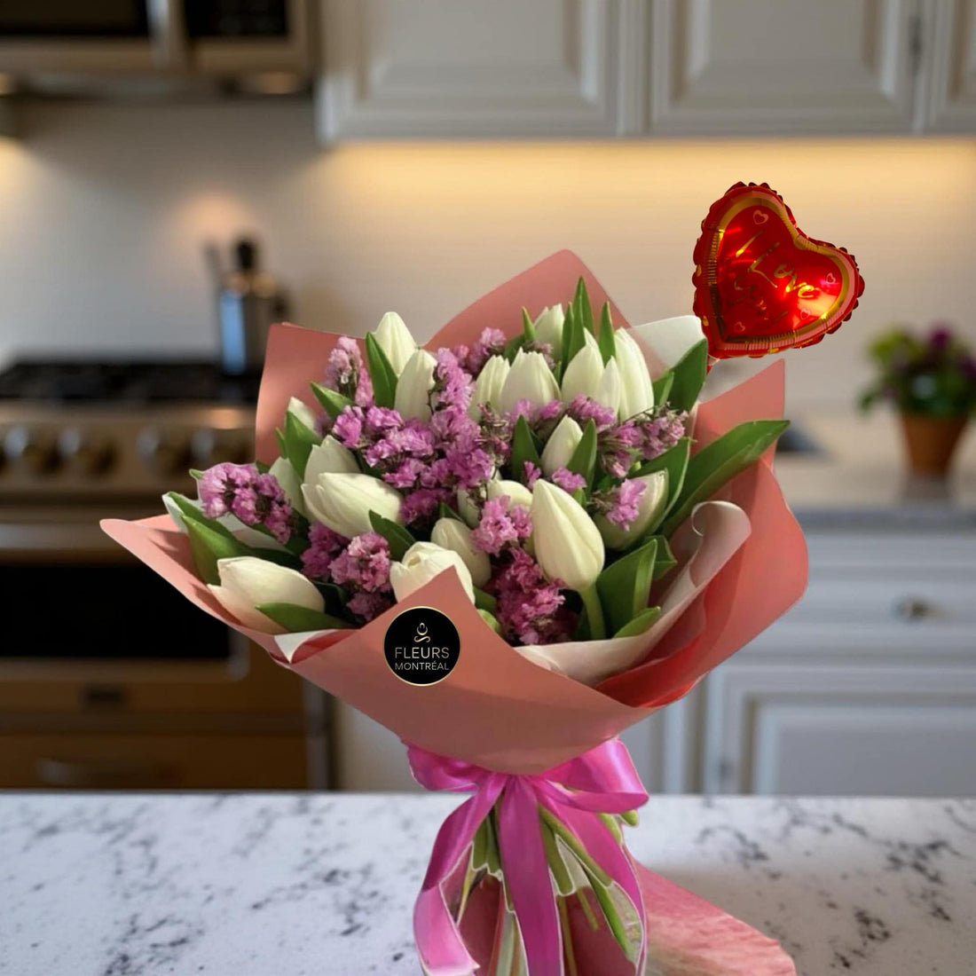 F-T17 (20 White Tulips )