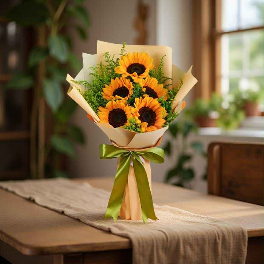 Code : F-F208 Bouquet 5 SunFlowers
