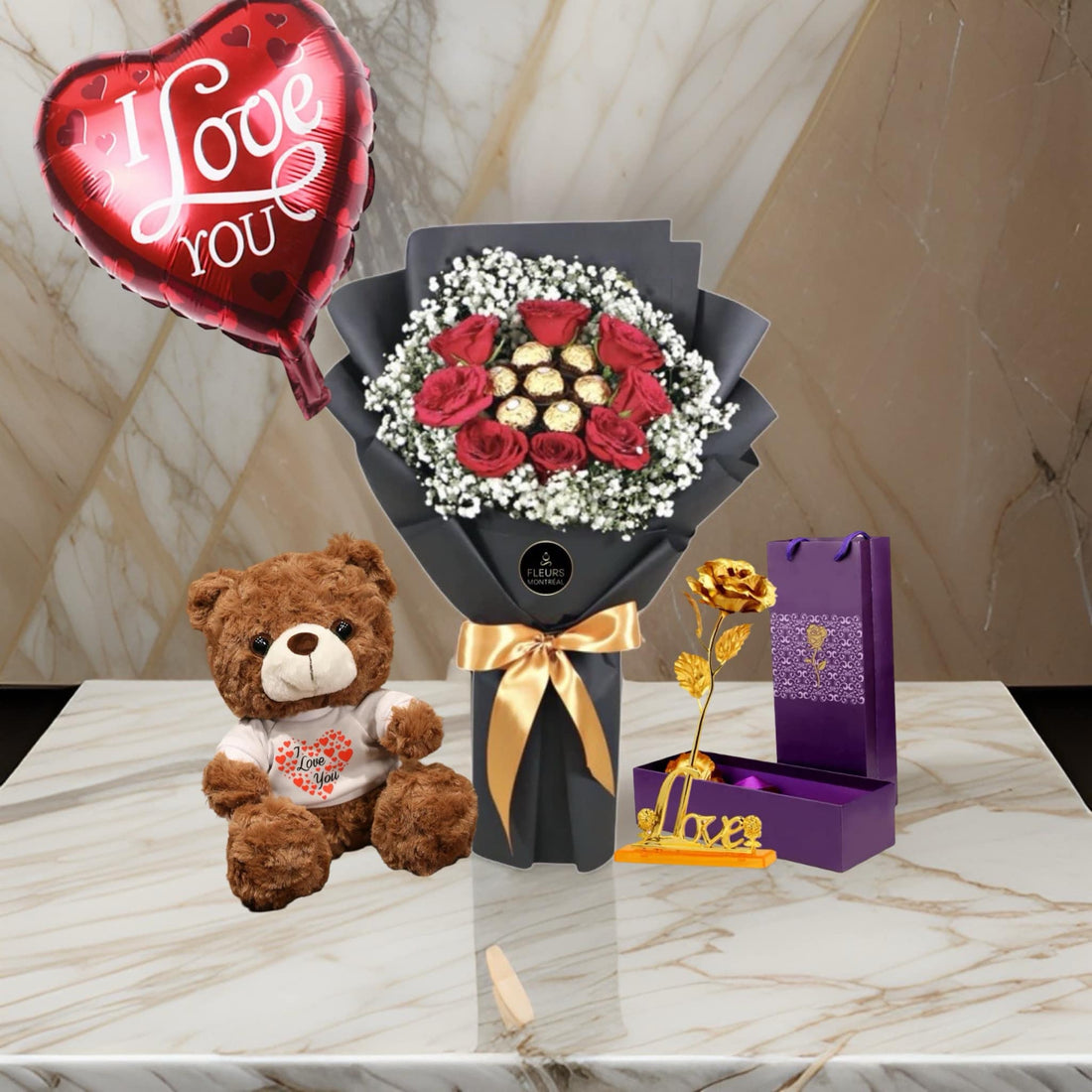 N-3 ( 8 RED ROSES & FERRERO )