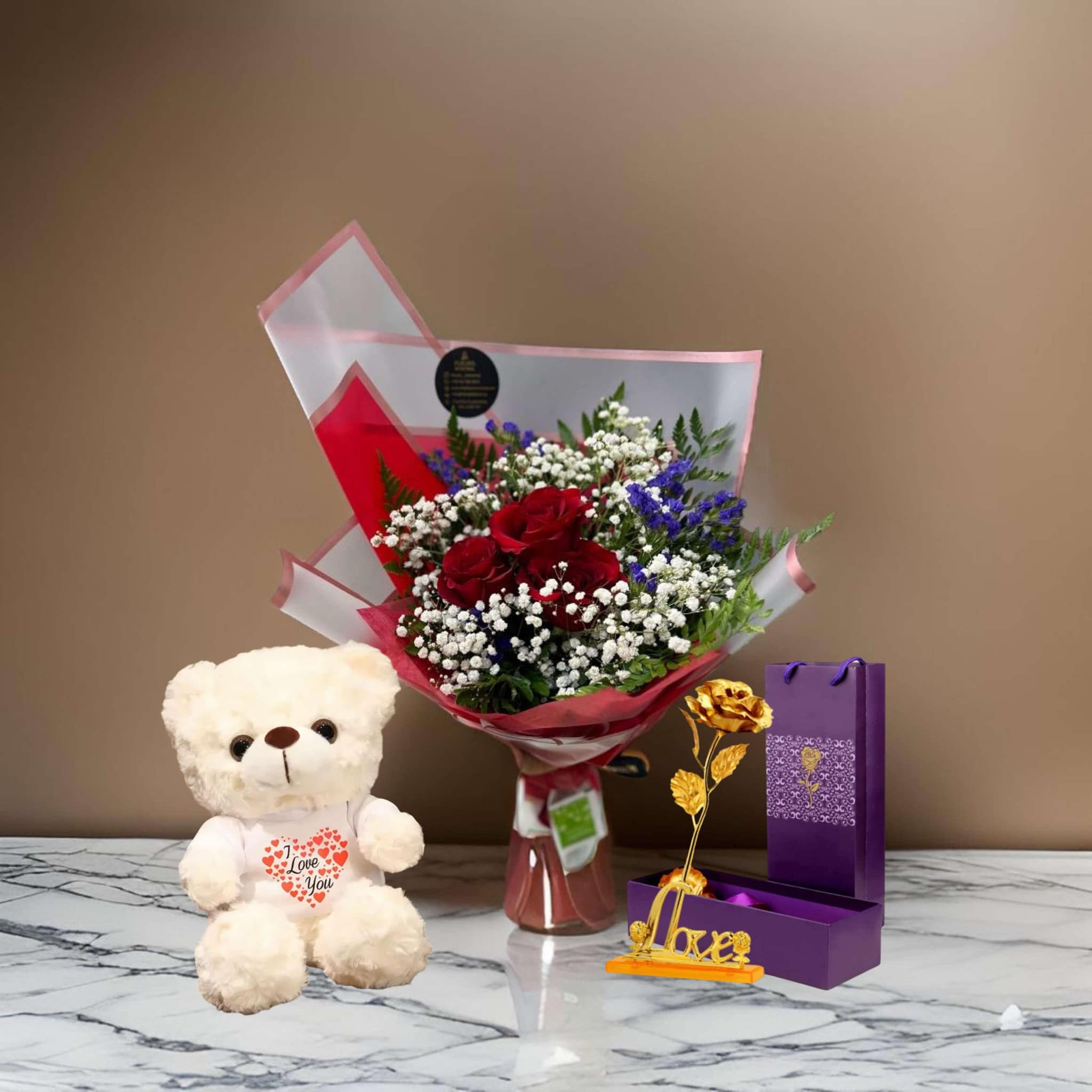 T-2 ( 3 RED ROSES )