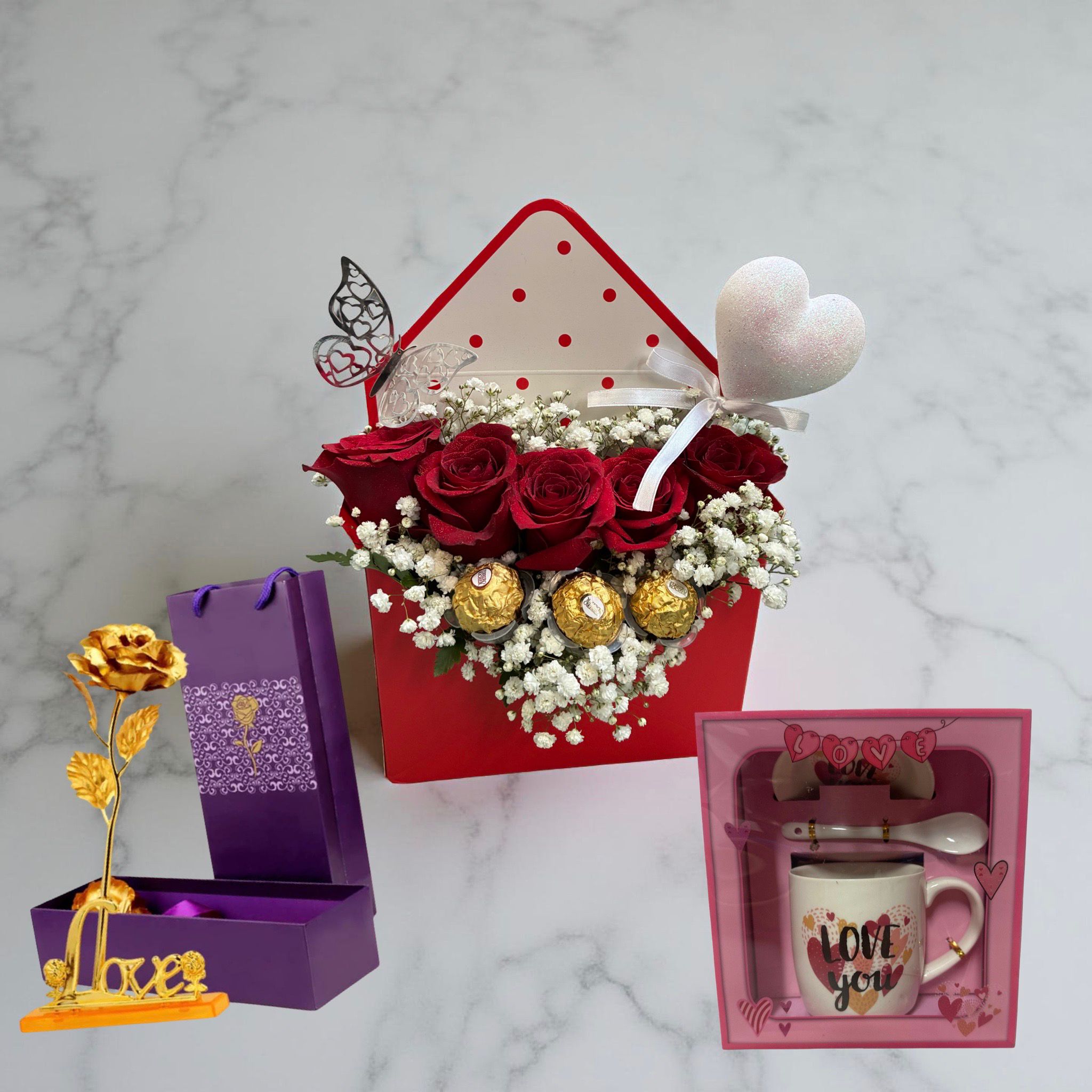 Envelope-3 ( 5Red Roses)