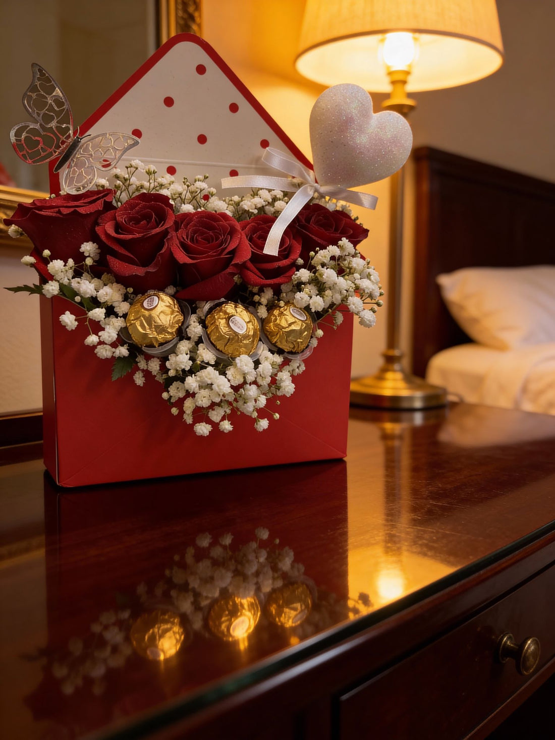 Envelope 5 Red Roses