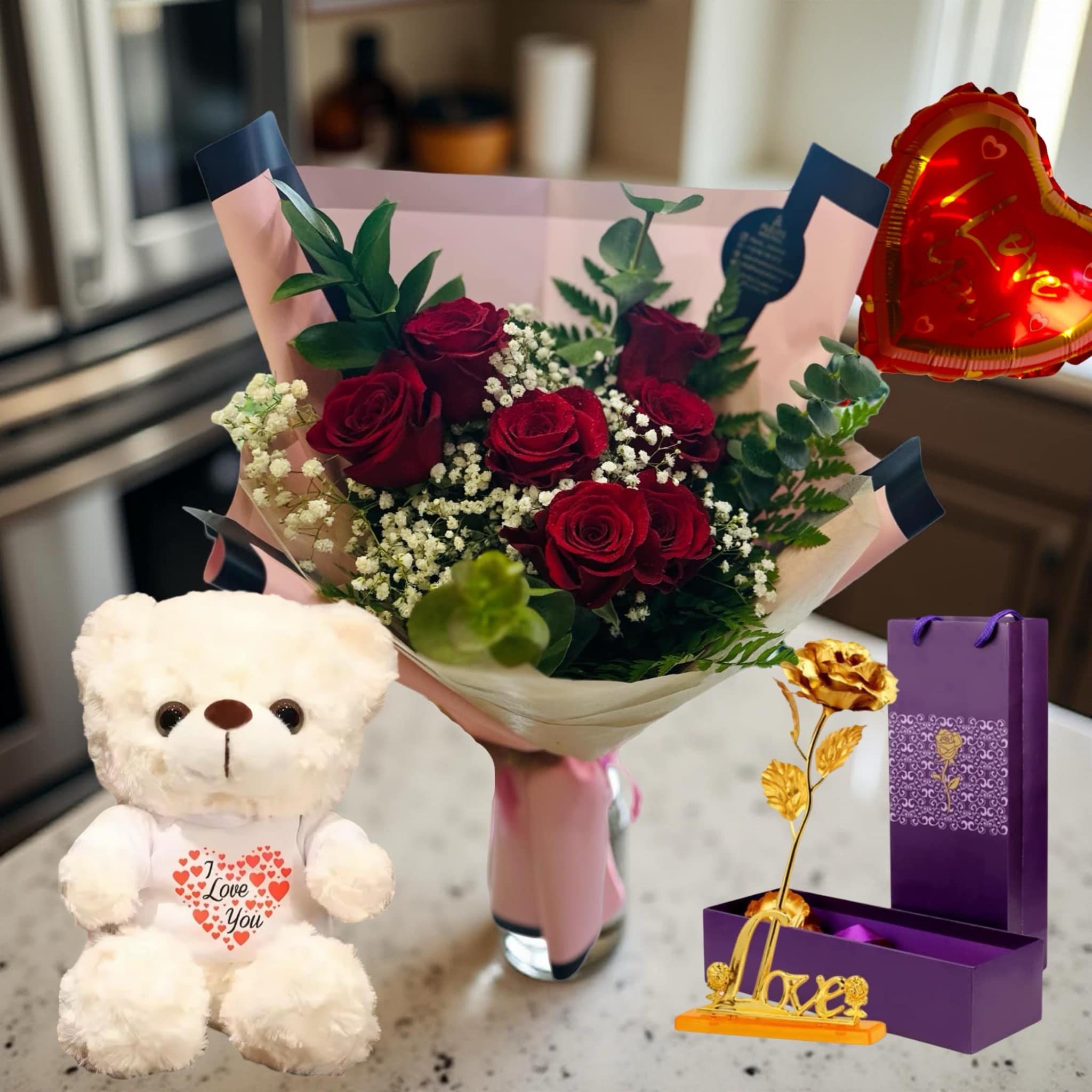 F-R19 ( 7 Red Roses )