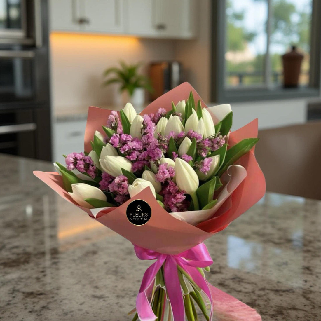 F-T16 (20 White Tulips )