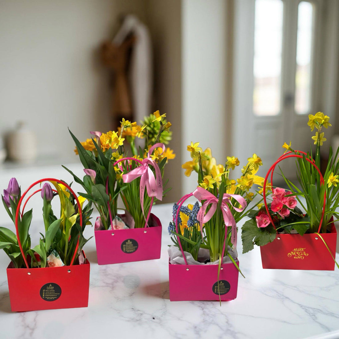 Double Assorted Plants (calla-tulips-hycinth-daffodils)