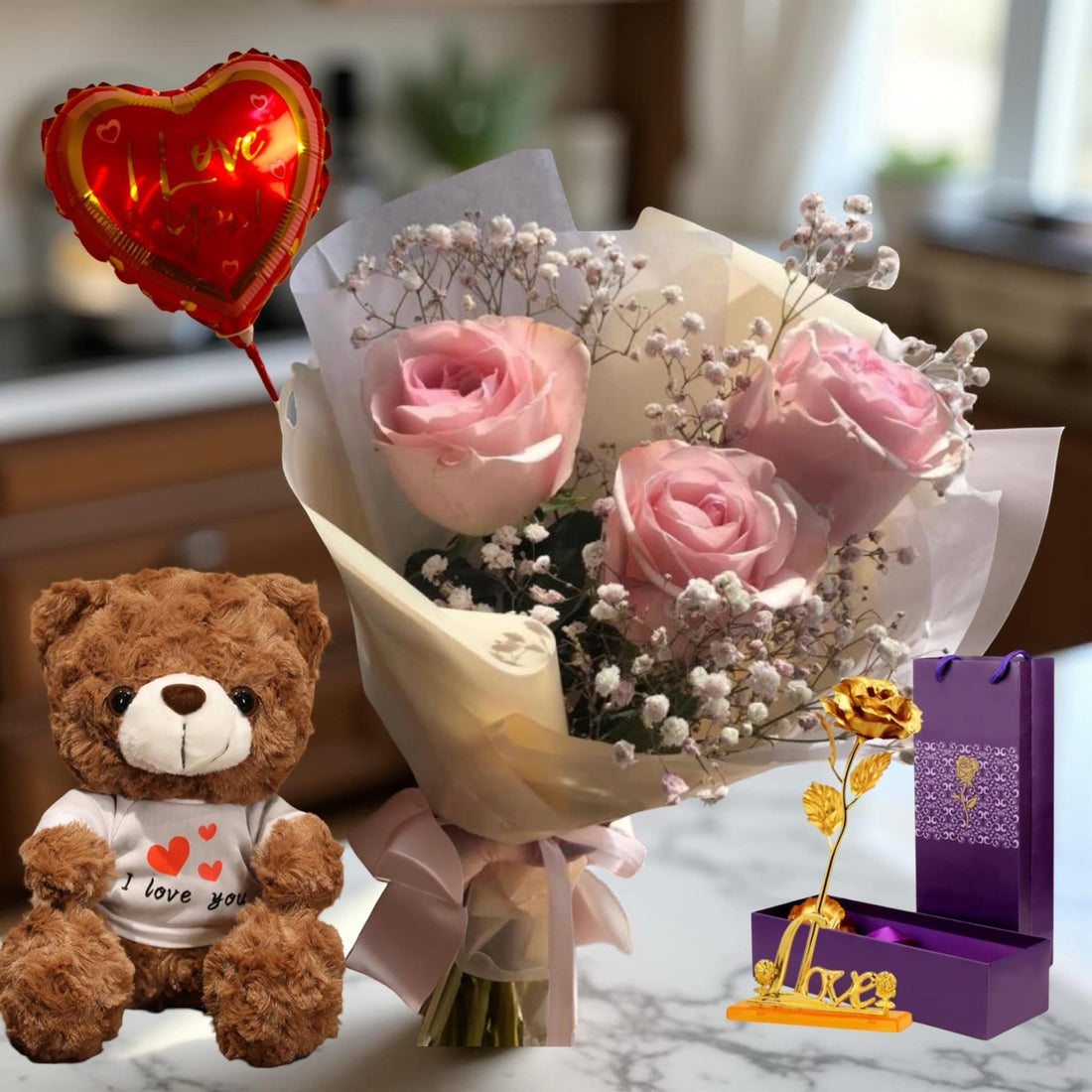 F-R3 ( 3 Pink Roses )