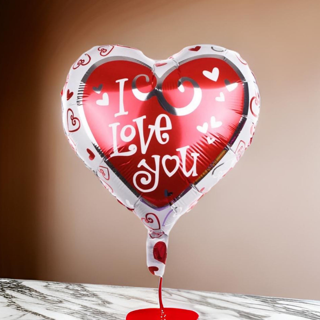 HELIUM BALLOON ( WHITE I LOVE YOU )