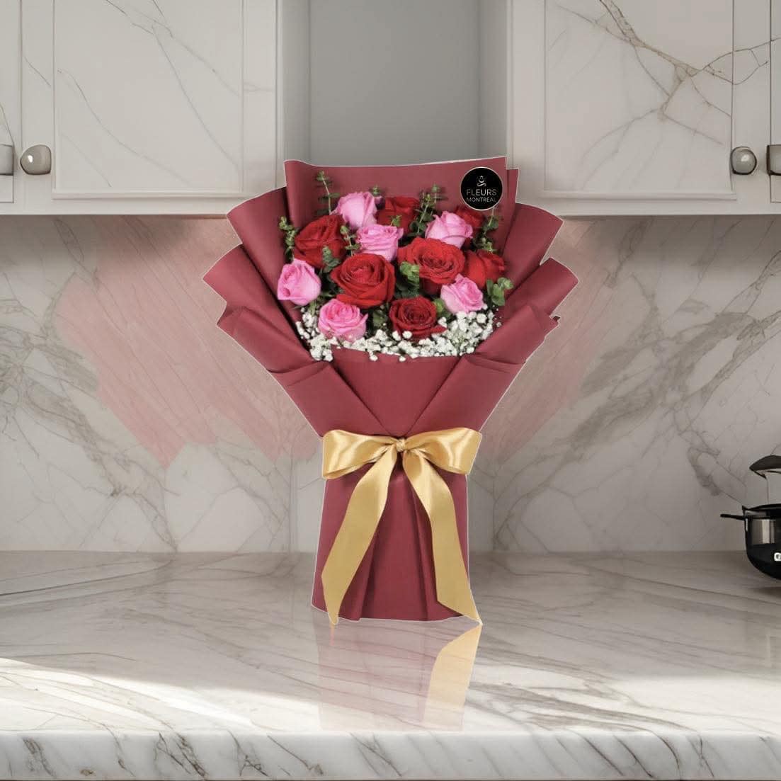 I ( 12 ROSES RED &amp; PINK )