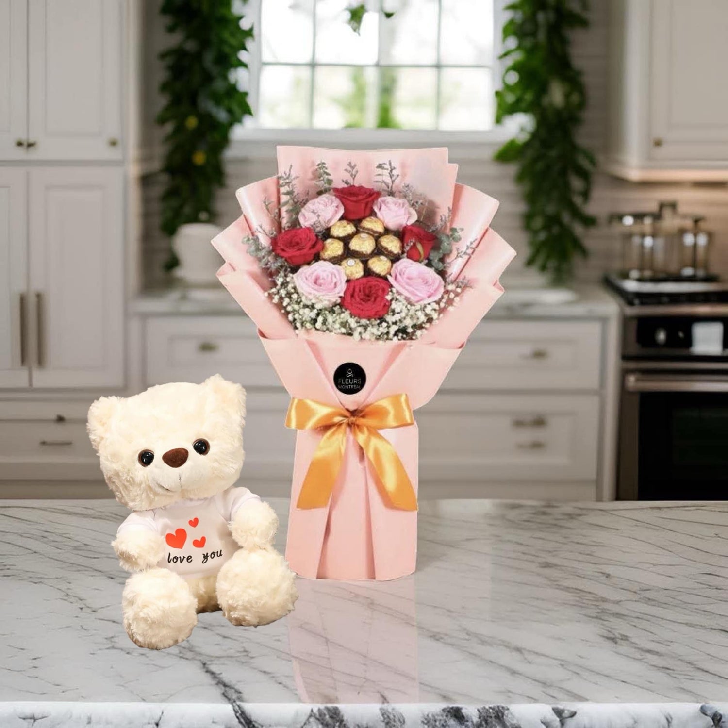 K-1 (8 ROSES RED&amp;PINK AND FERRERO)