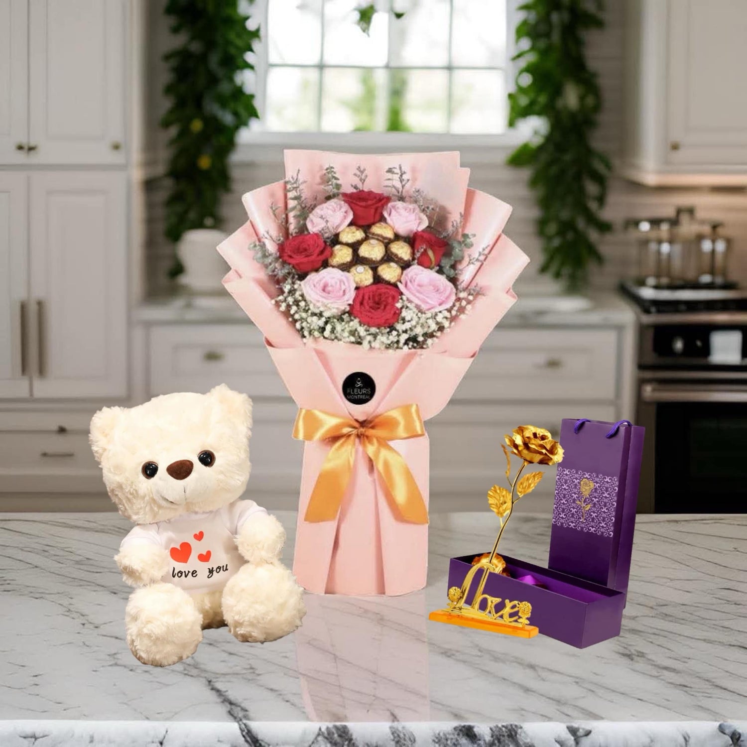 K-2 (8 ROSES RED&amp;PINK AND FERRERO)