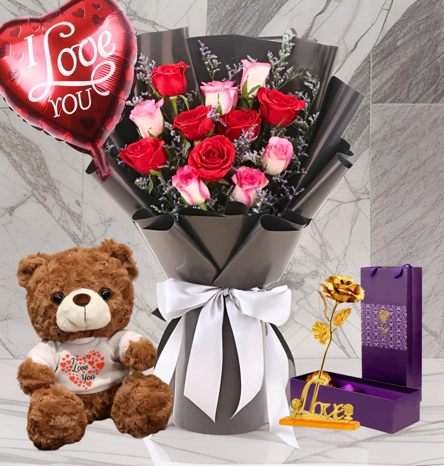 R-3 ( 12 ROSES RED &amp; PINK )