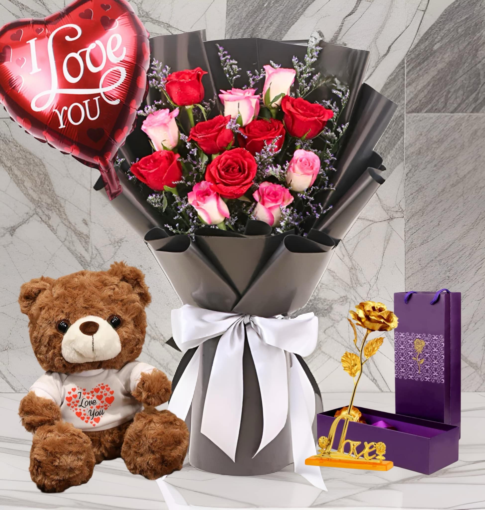 R-3 ( 12 ROSES RED &amp; PINK )