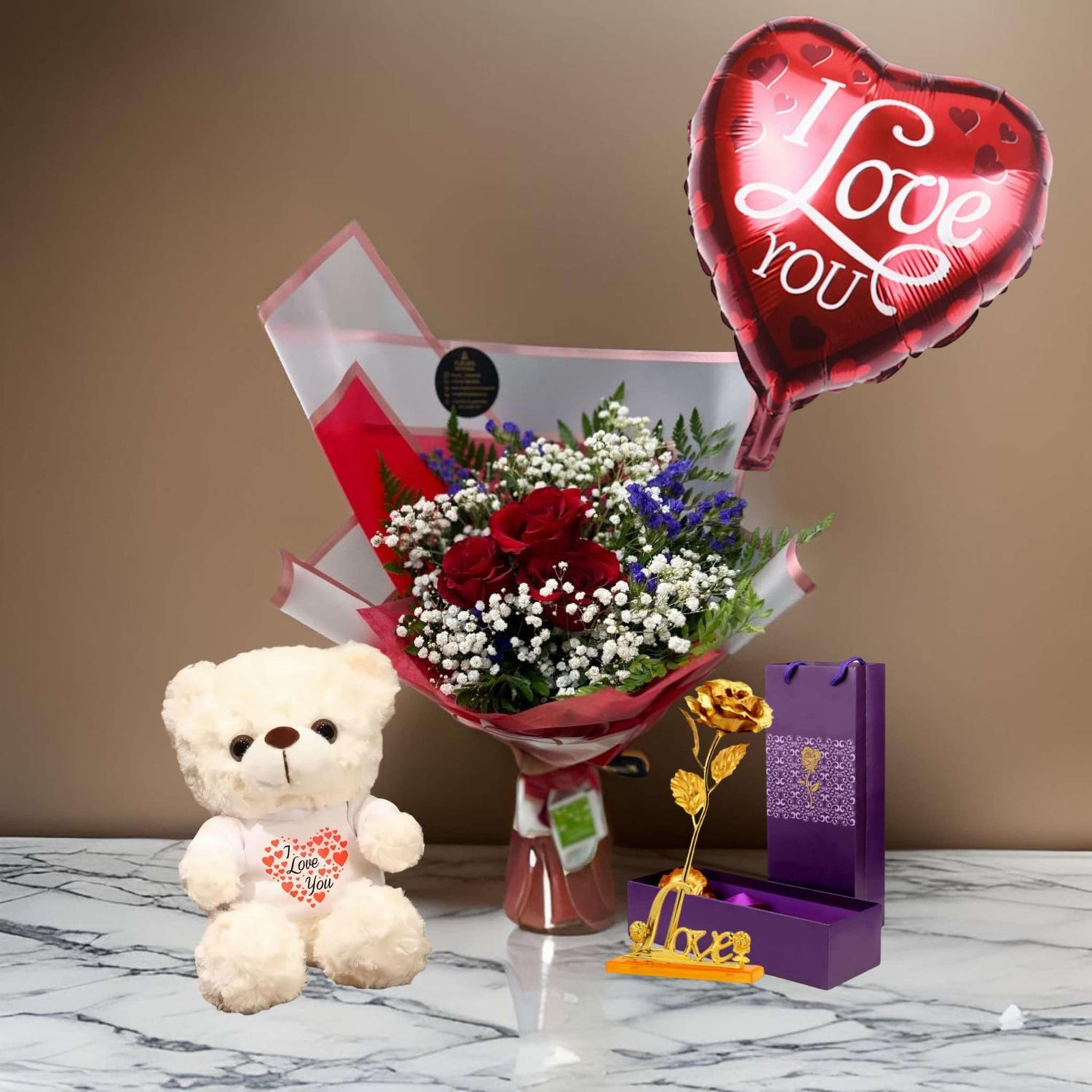 T-3 ( 3 RED ROSES )