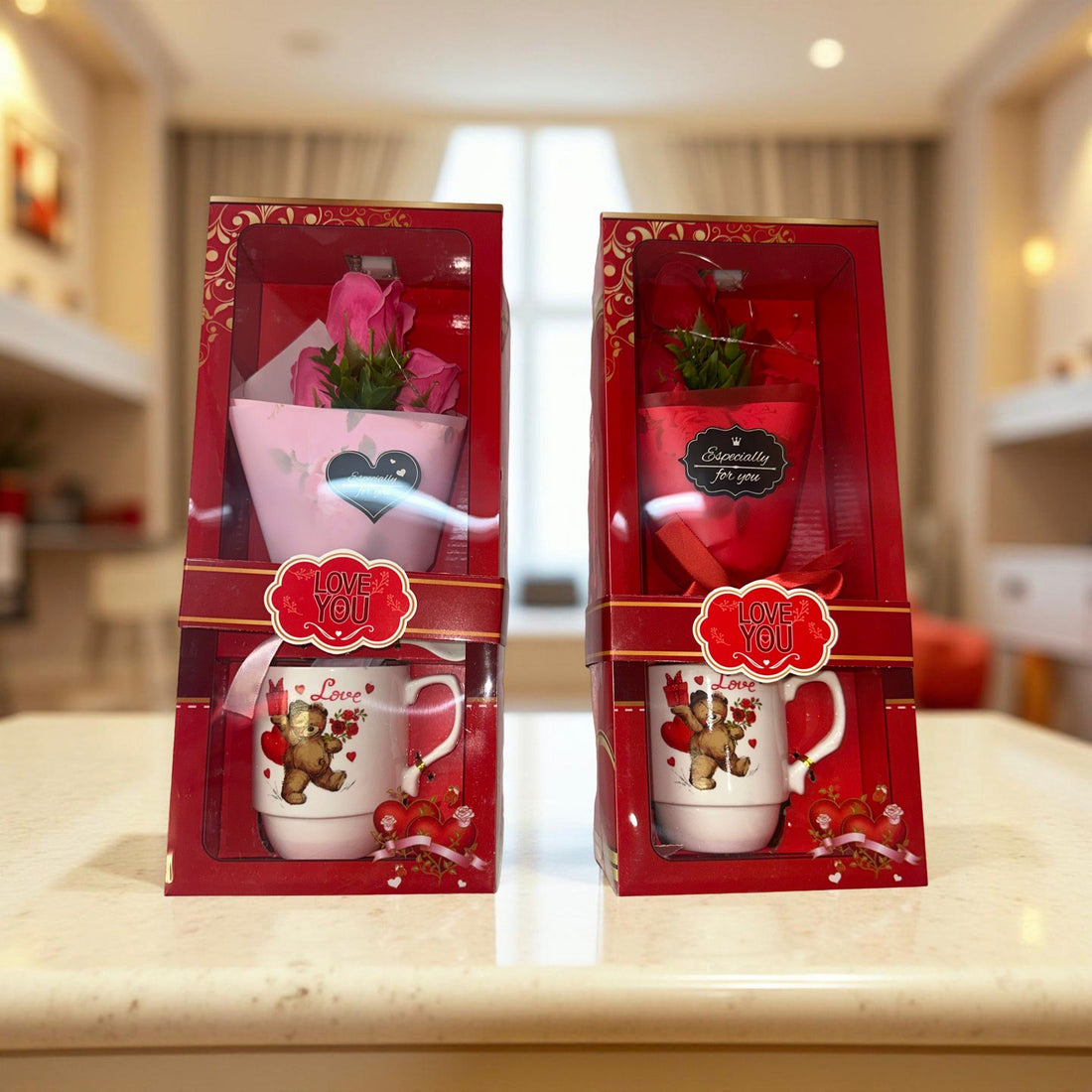 Gift cup &amp; Plastic Flowers