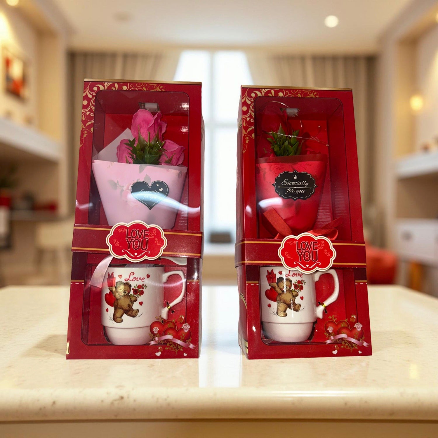 Gift cup &amp; Plastic Flowers