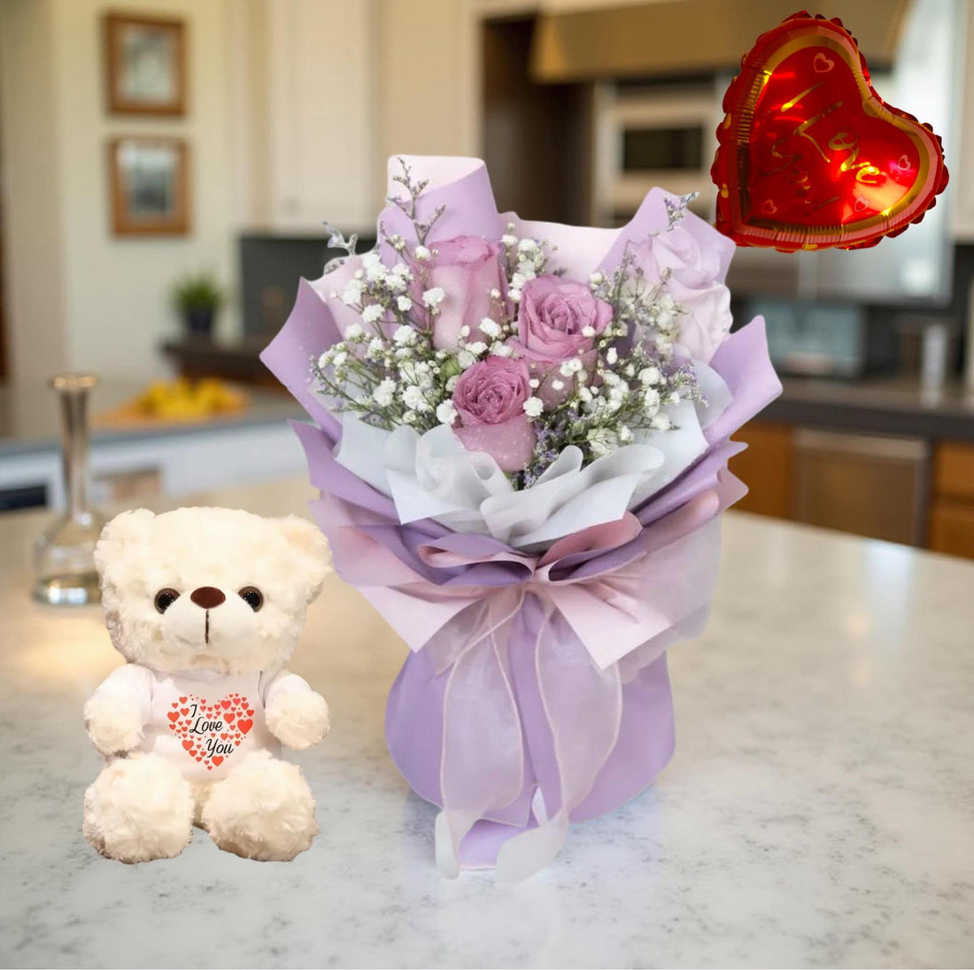 F-R6 ( 3 Purple Roses )