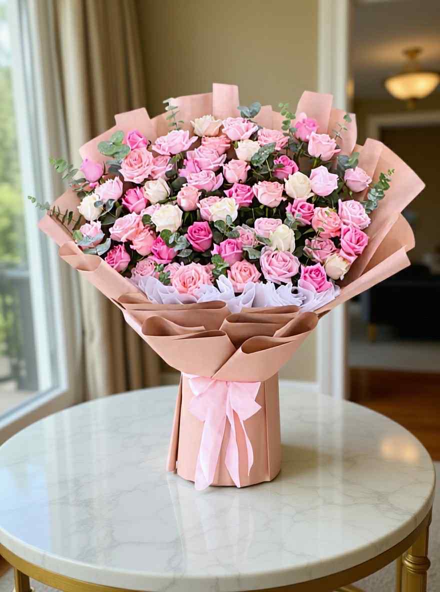 Code : F-F220 Bouquet 50 roses